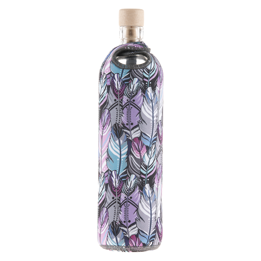 Botella Flaska con funda de Neopreno Plumitas