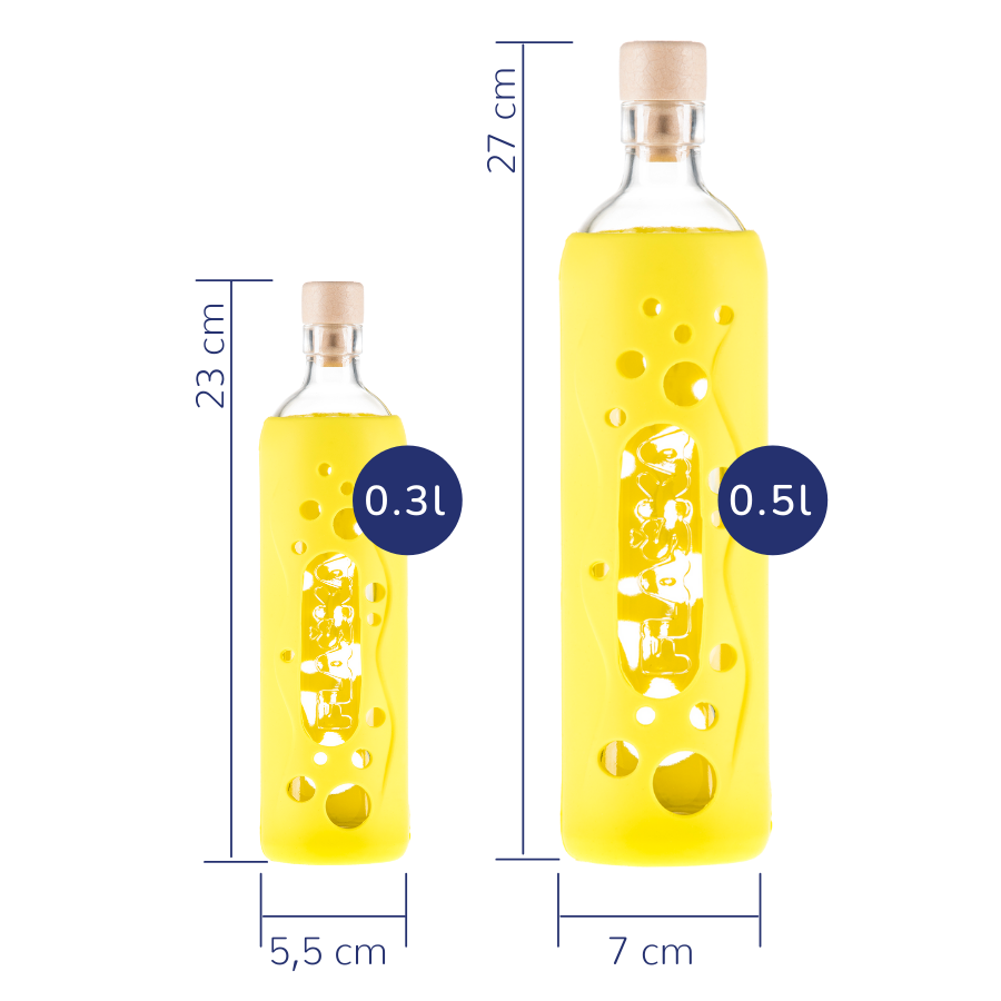 Botella Flaska con funda de Silicona Rayo de Luz