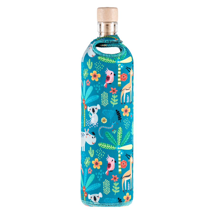 Botella Flaska con funda de Neopreno Mundo Animal