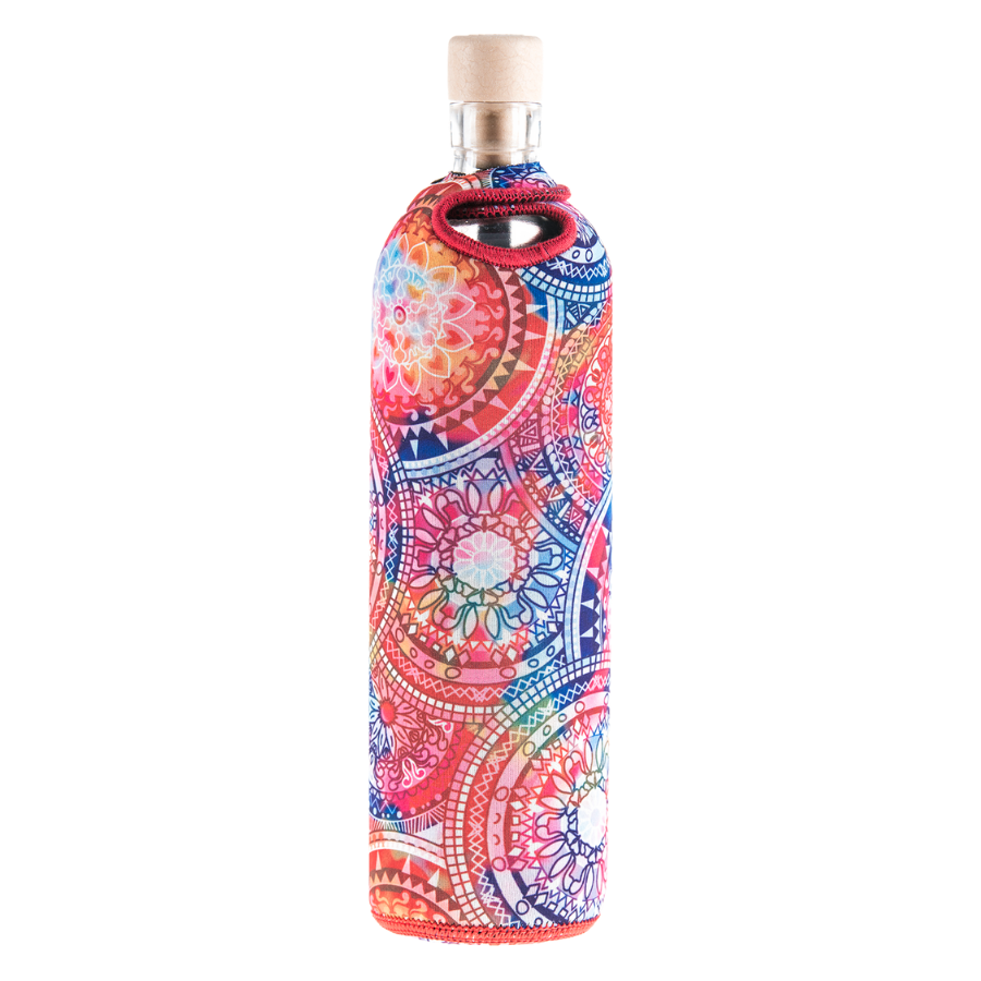 Botella Flaska con funda de Neopreno Mandalas
